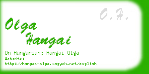 olga hangai business card